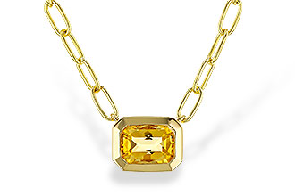 C311-14617: NECKLACE .86 CITRINE (18")