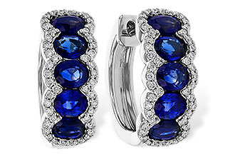C311-16371: EARRINGS 2.32 TW SAPPHIRE 2.57 TGW