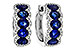 C311-16371: EARRINGS 2.32 TW SAPPHIRE 2.57 TGW