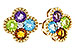 C311-17317: EARRINGS 1.88 SEMI-PREC (AMY,BT,CIT,PER) 1.93 TGW