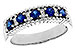 C311-17344: LDS WED RG .64 TW SAPPHIRE .76 TGW
