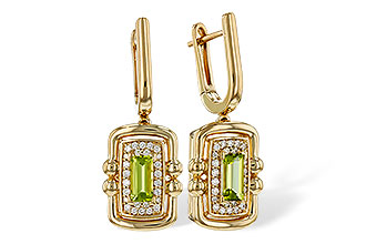 C312-00053: EARRINGS .71 TW PERIDOT .88 TGW (6x3MM PER)