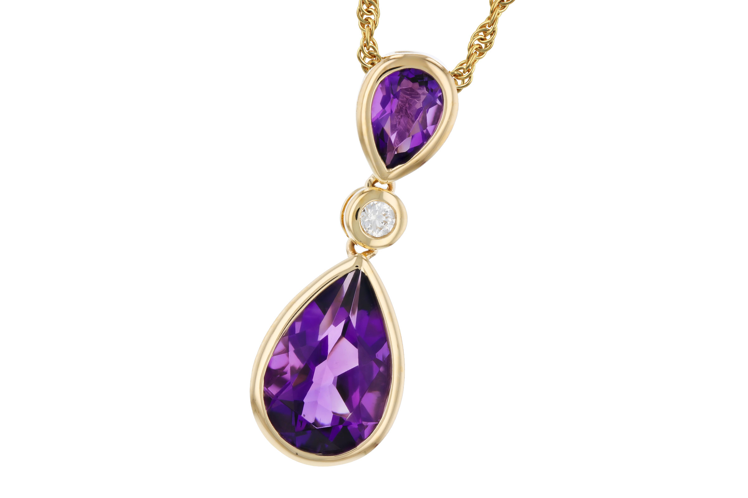 C312-02735: NECKLACE 1.92 TW AMETHYST 1.96 TGW