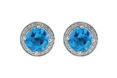 D223-84635: EARR 4.22 BLUE TOPAZ 4.41 TGW