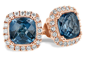 D225-64571: EARR 2.14 LONDON BLUE TOPAZ 2.40 TGW (6MM LBT)