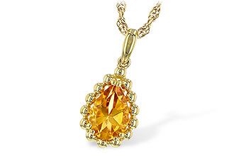 D225-67344: NECKLACE 1.06 CT CITRINE