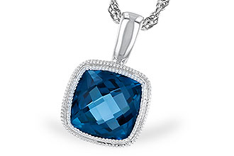 D310-22735: NECKLACE 1.10 CT LONDON BLUE TOPAZ