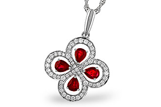 D311-10962: NECKLACE .68 RUBY TW .96 TGW