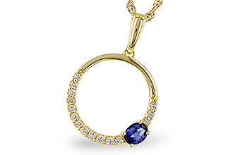 D311-11835: NECKLACE .28 SAPPHIRE .43 TGW