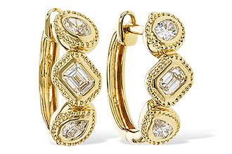 D311-16444: EARRINGS .42 TW FANCY CUT DIAS