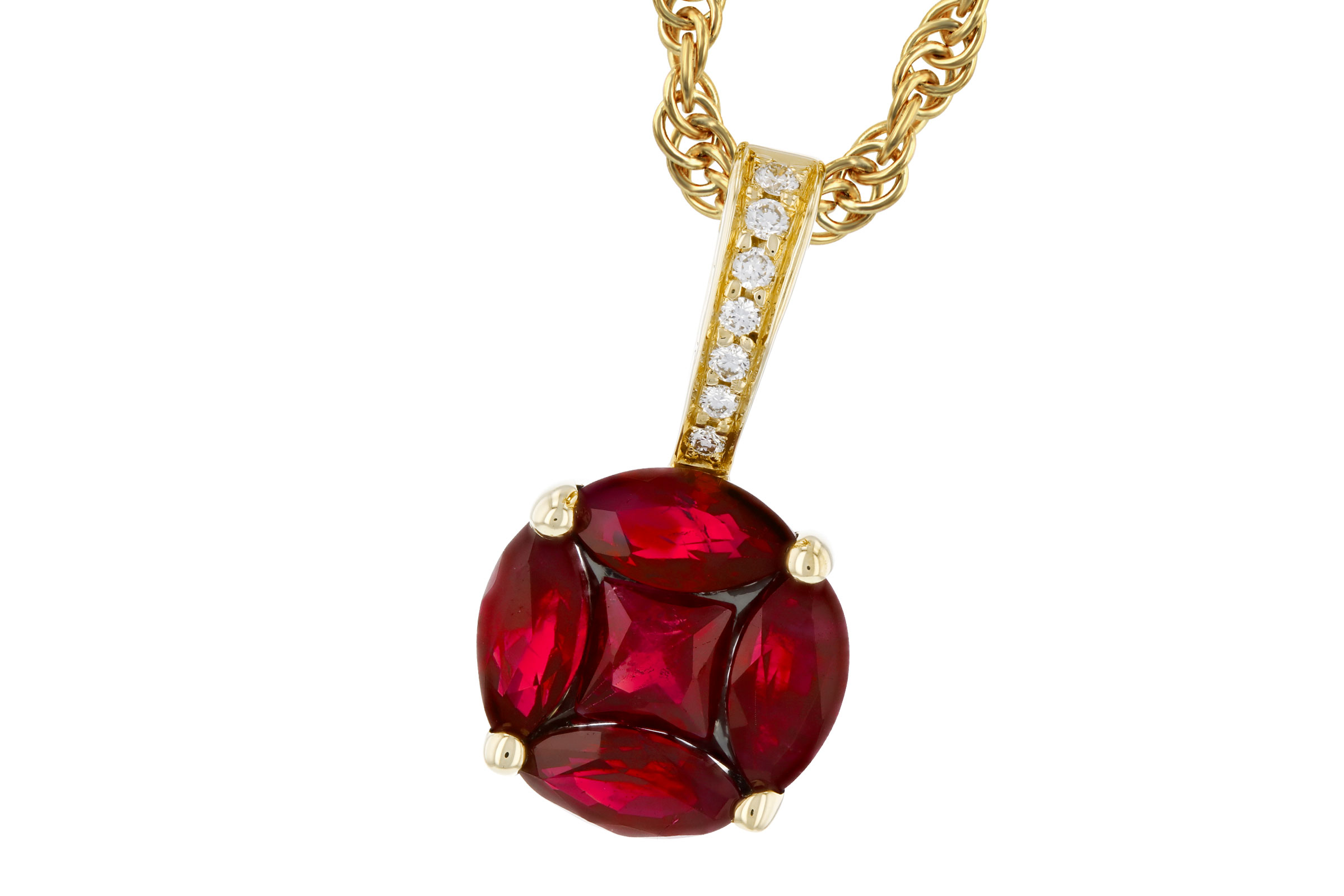 D312-00080: NECKLACE .80 RUBY .82 TW