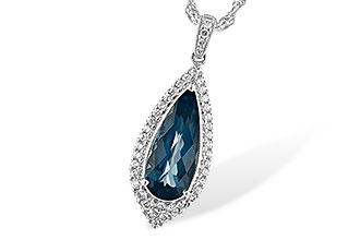 E225-66380: NECK 2.40 LONDON BLUE TOPAZ 2.65 TGW