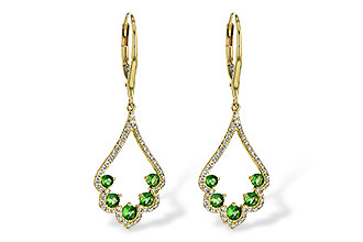 E226-54589: EARR .64 GREEN GARNET .98 TGW