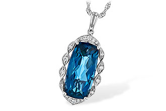 E226-55462: NECK 6.70 LONDON BLUE TOPAZ 6.81 TGW