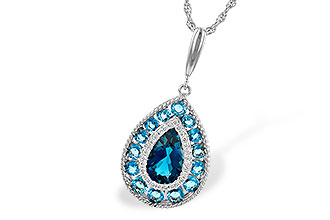 E226-58253: NECK 2.55 TW BLUE TOPAZ 2.65 TGW