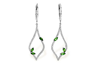 E226-60080: EARR .42 GREEN GARNET .77 TGW