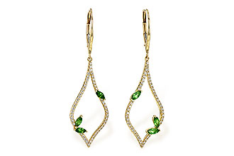 E226-60080: EARR .42 GREEN GARNET .77 TGW