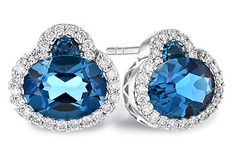 E309-33671: EARR 2.60 TW LONDON BLUE TOPAZ 2.81 TGW