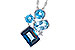 E309-33689: NECK 3.08 BLUE TOPAZ TW 3.11 TGW