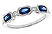 E311-10962: LDS WED RG .72 SAPPHIRE .77 TGW (4x3MM SAPP)