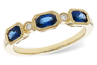 E311-10962: LDS WED RG .72 SAPPHIRE .77 TGW (4x3MM SAPP)