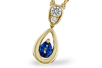 E311-11871: NECKLACE .21 SAPPHIRE .27 TGW (4x3 SAPP)