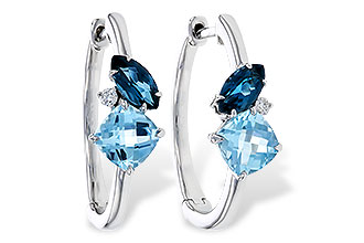 E311-12735: EARRINGS 1.82 TW BLUE TOPAZ 1.86 TGW