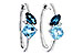 E311-12735: EARRINGS 1.82 TW BLUE TOPAZ 1.86 TGW