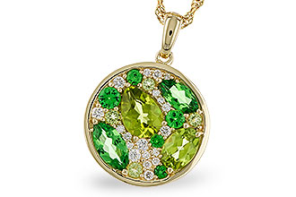 E311-12753: NECK 2.20 TW SEMI-PRECIOUS (TSAV, PER) 2.37 TGW