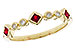 E311-12807: LDS WED RG .22 RUBY .27 TGW