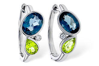 E311-17335: EARRINGS 2.97 SEMI-PREC (PER,LBT) 3.00 TGW