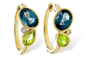 E311-17335: EARRINGS 2.97 SEMI-PREC (PER,LBT) 3.00 TGW