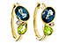 E311-17335: EARRINGS 2.97 SEMI-PREC (PER,LBT) 3.00 TGW