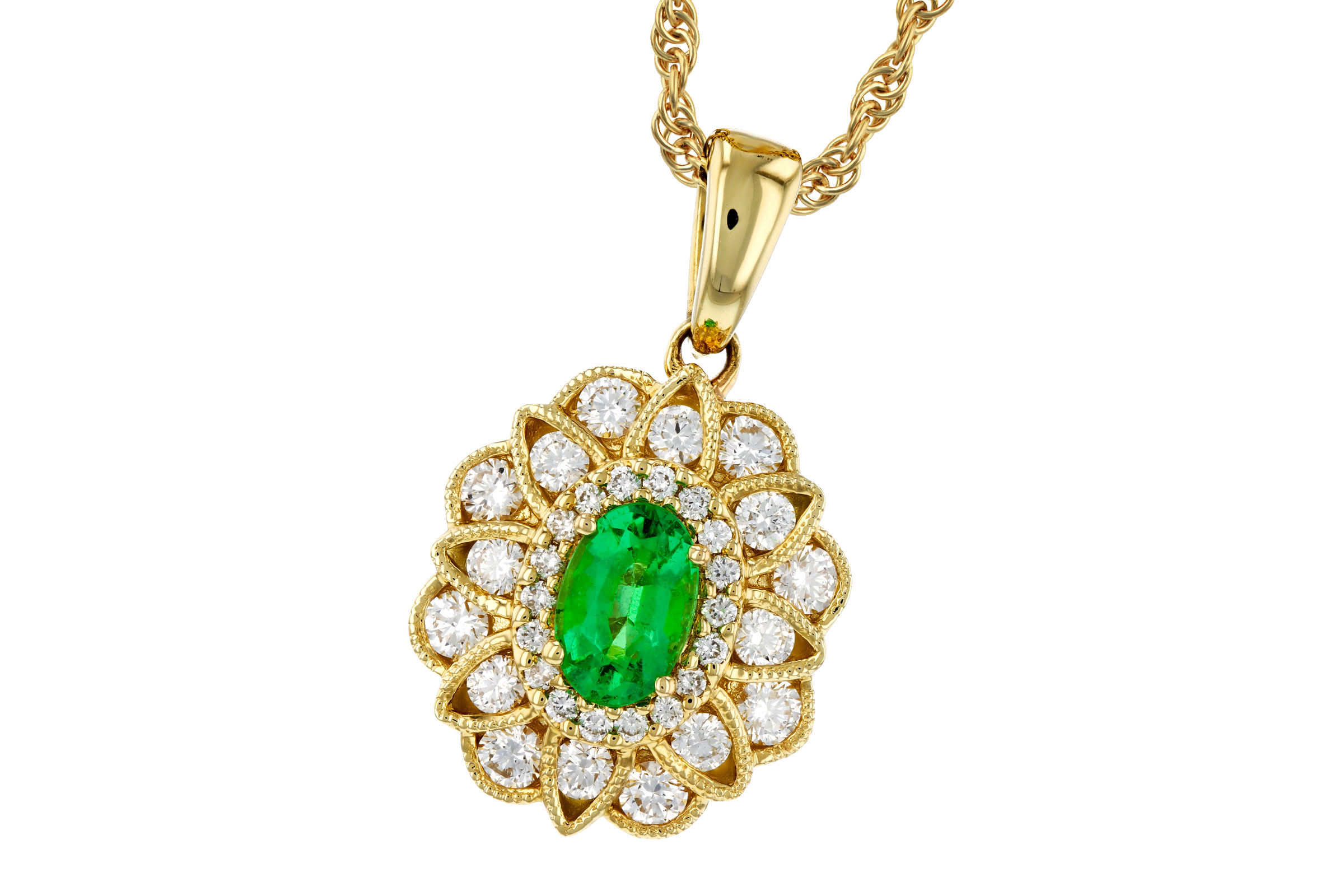 E312-00962: NECK .46 EMERALD .98 TGW (6X4 EMER)