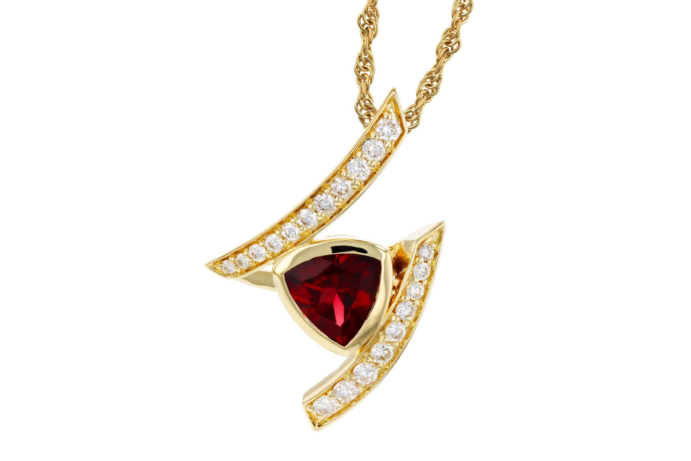 E312-02780: NECKLACE .84 GARNET 1.03 TGW (6MM GAR)