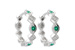 F222-91889: EARRINGS .13 EMERALD .18 TGW