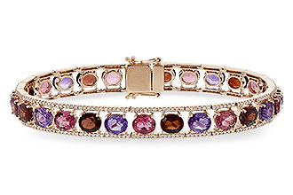 F225-65480: BRACELET 14.94 SEMI PREC (AMY,GT,PT) 15.95 TGW