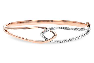 F225-70989: BANGLE BRACELET .50 TW (ROSE & WG)