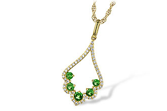 F226-54580: NECK .34 GREEN GARNET .53 TGW