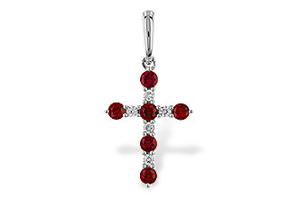 F311-10971: PENDANT .34 TW RUBY .42 TGW