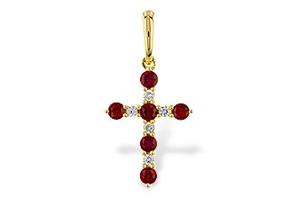 F311-10971: PENDANT .34 TW RUBY .42 TGW