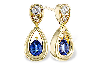 F311-11862: EARRINGS .42 SAPPHIRE .54 TGW (4x3 SAPP)