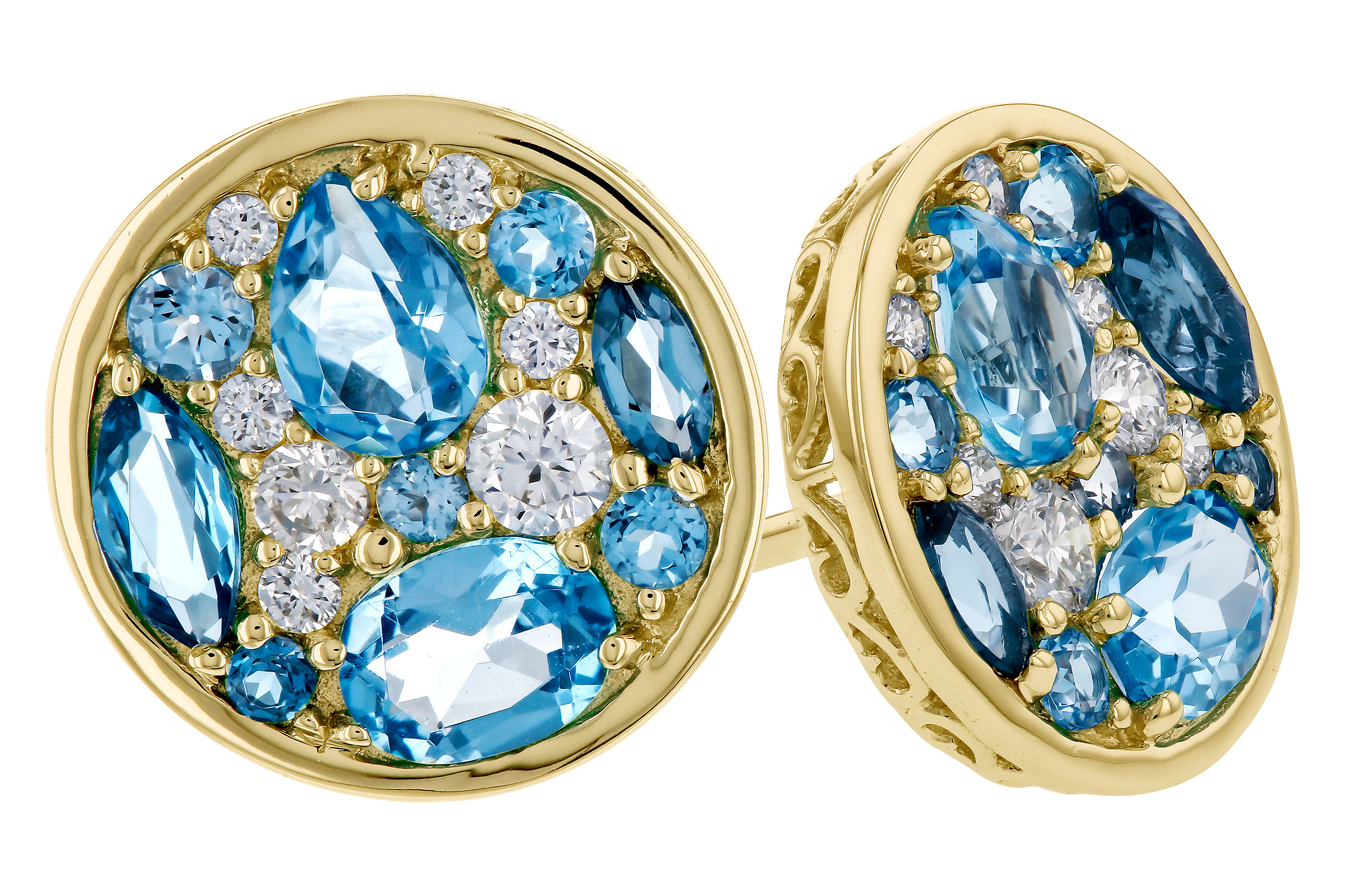 F311-12762: EARRINGS 1.02 TW BLUE TOPAZ 1.18 TGW