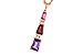 F311-12771: NECKLACE 2.32 SEMI-PREC (PT,GT,AMY) 2.37 TGW