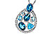 F311-14589: NECKLACE 3.23 TW BLUE TOPAZ 3.38 TGW
