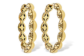 F311-16380: GOLD EARRINGS (21MM)