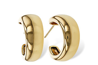 F311-16389: GOLD EARRINGS (16MM)