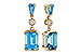 F311-16425: EARRINGS 2.37 TW BLUE TOPAZ 2.44 TGW