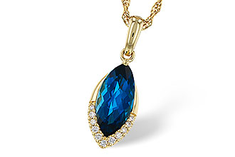 F311-16453: NECK 2.14 LONDON BLUE TOPAZ 2.20 TGW (12x6MM MQ)