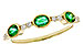 F311-17280: LDS WEDDING RG .46 TW EMERALD .58 TGW
